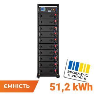 Аккумулятор LP LiFePO4 Battery HVM 512V 100Ah (51200 Wh) BMS 125А AB Lrack black 38261 фото