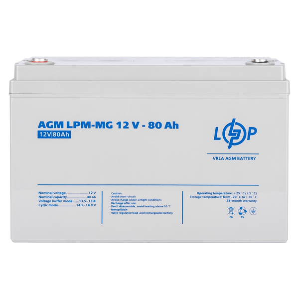 Аккумулятор мультигелевый AGM LPM-MG 12V - 80 Ah 4196 фото