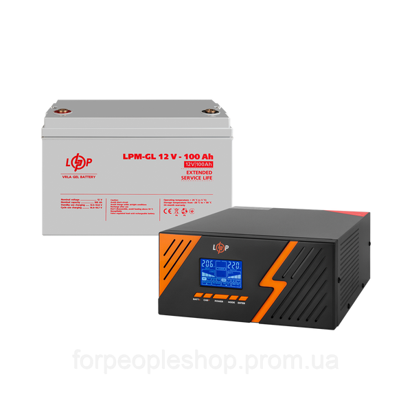 Комплект резервного живлення ДБЖ + гелева батарея (UPS B1500 + АКБ GL 1200Wh) 29691 фото