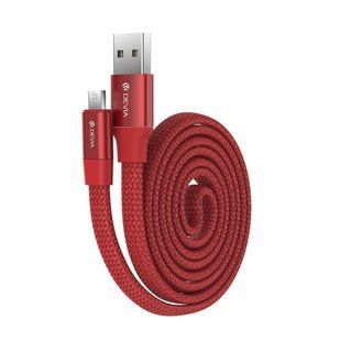 Кабель Devia Ring Y1 microUSB 2.4A 0.8M Красный 17423 фото