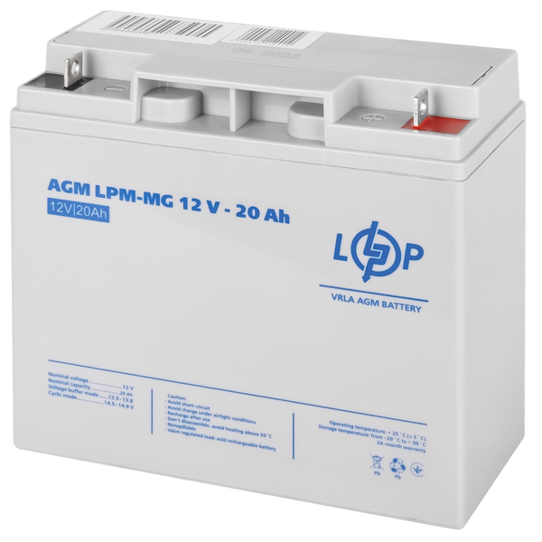 Аккумулятор мультигелевый AGM LogicPower LPM-MG 12 - 20 AH 6556 фото