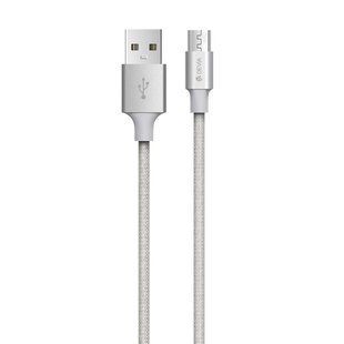 Кабель Devia Pheez microUSB 2.1A 1M Серый 17523 фото