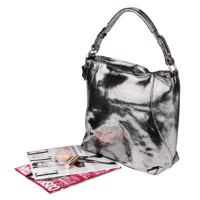 Шкіряна сумка жіноча Realer 2032-1 античне срібло 6704 фото