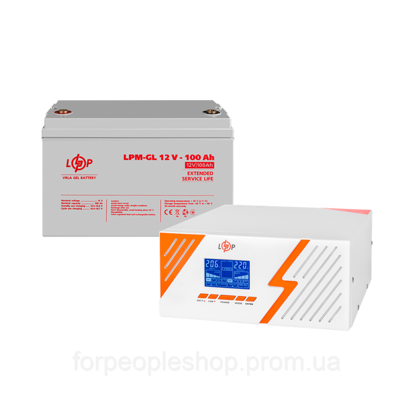 Комплект резервного живлення ДБЖ + гелева батарея (UPS B1500 + АКБ GL 1200Wh) 29692 фото