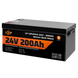 Акумулятор LP LiFePO4 24V (25,6V) - 200 Ah (5120Wh) (Smart BMS 100А) з BT пластик для ДБЖ 20201 фото 3