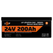 Акумулятор LP LiFePO4 24V (25,6V) - 200 Ah (5120Wh) (Smart BMS 100А) з BT пластик для ДБЖ 20201 фото 2